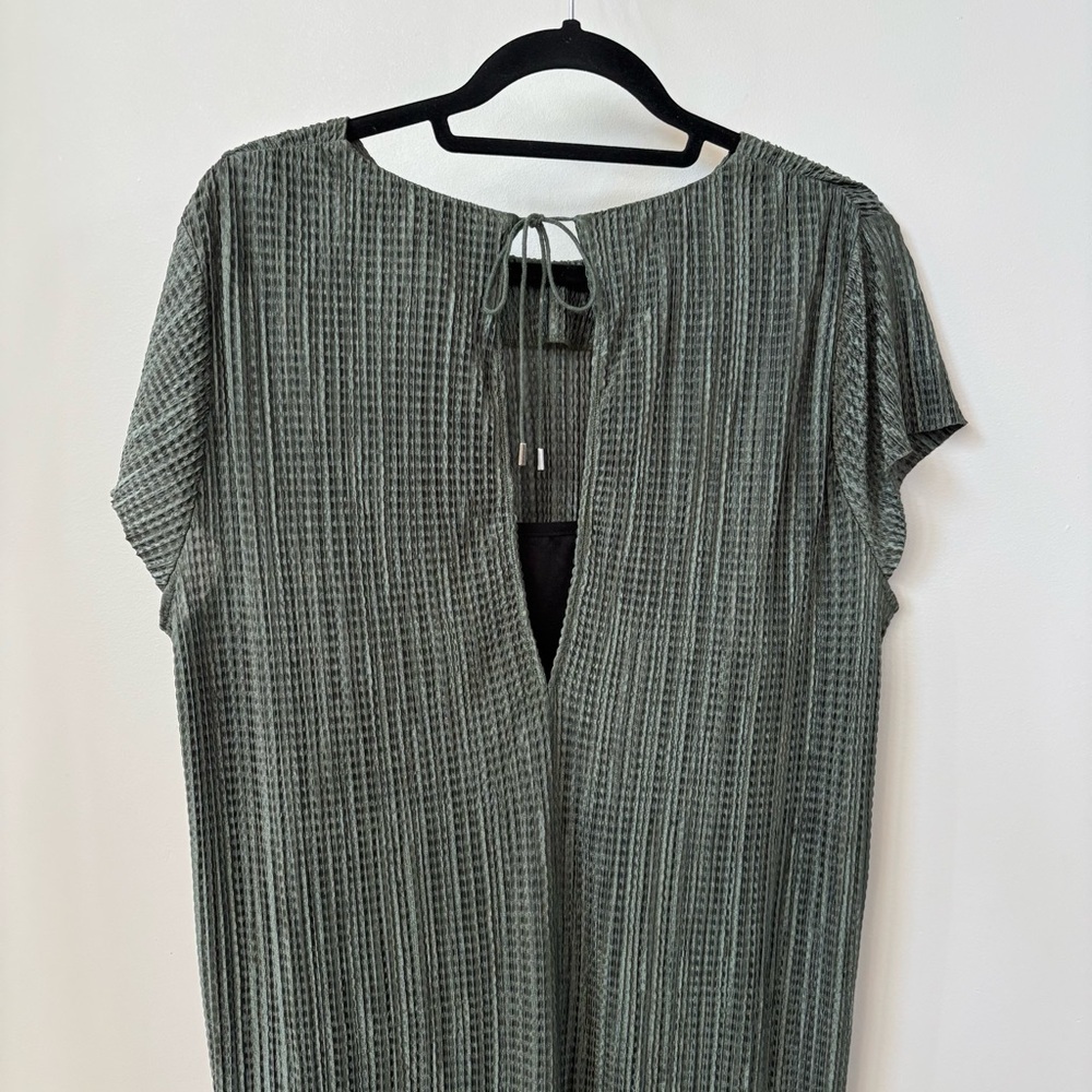 Sabina Musayev Textured Renaissance Green Maxi Dress Size M - Picture 13 of 14